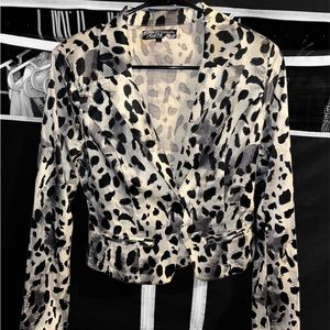 Cheetah Print Blazer